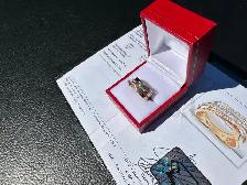 #843 - 14kt Yellow, White & Rose Gold EFFY Diamond Ring Sz 7 - Photo 3