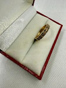 Women's 10K Gold Diamond & Sapphire Band~Size 9 - Photo 2
