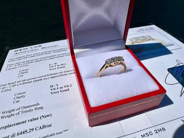 #841 - 14kt Yellow Gold, .59 CTW Diamond Engagement Ring, Size 6 - Photo 2