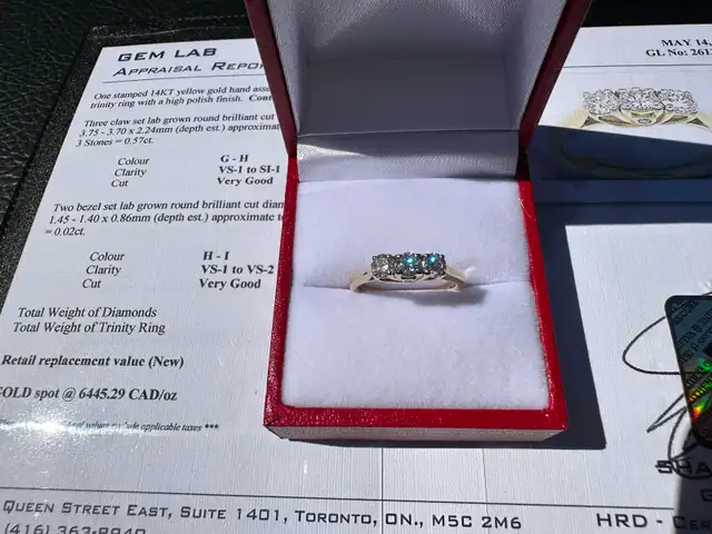 #841 - 14kt Yellow Gold, .59 CTW Diamond Engagement Ring, Size 6 - Photo 3