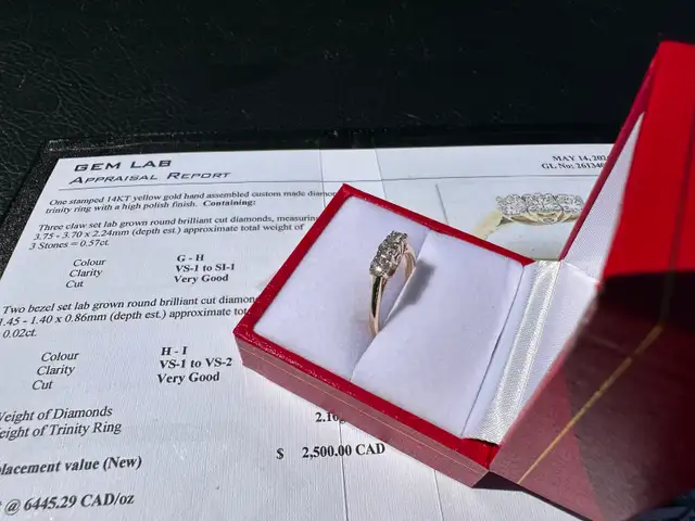 #841 - 14kt Yellow Gold, .59 CTW Diamond Engagement Ring, Size 6 - Photo 4