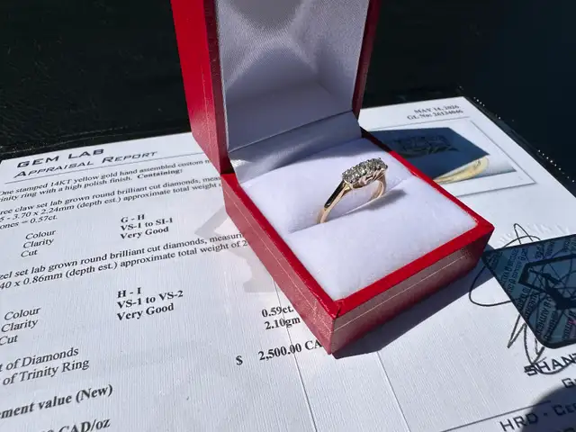 #841 - 14kt Yellow Gold, .59 CTW Diamond Engagement Ring, Size 6 - Photo 5
