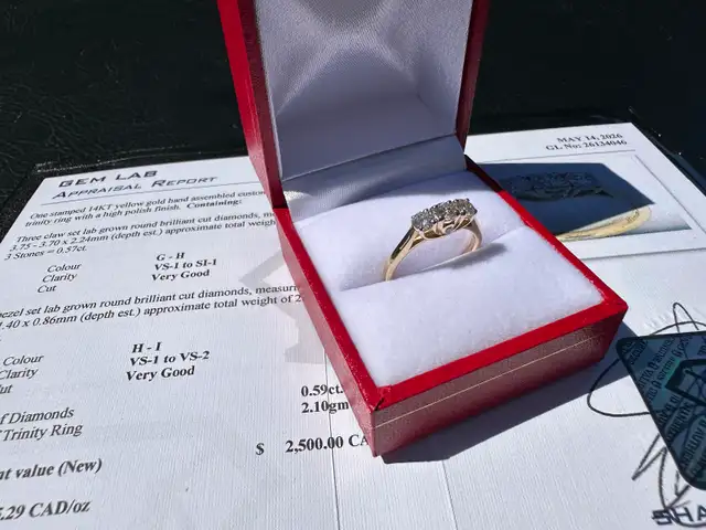 #841 - 14kt Yellow Gold, .59 CTW Diamond Engagement Ring, Size 6 - Photo 6