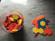 For Sale - Plastic pattern blocks - 250 count - Photo 2