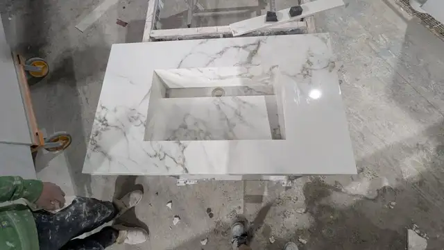 Luxury Custom Quartz &Marble Integrated Sink Vanity Tops - Photo 3