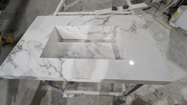 Luxury Custom Quartz &Marble Integrated Sink Vanity Tops - Photo 5