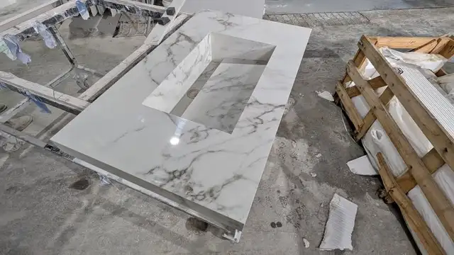 Luxury Custom Quartz &Marble Integrated Sink Vanity Tops - Photo 6