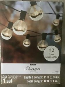 Globe string lights - never used - 2 sets of 12 count - 12 foot