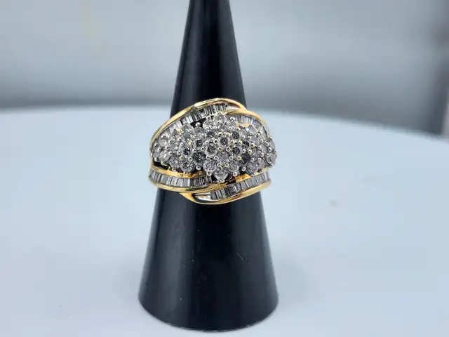 10 Kt. Yellow Gold Cluster Ring - 2.00 ct. (#7522)