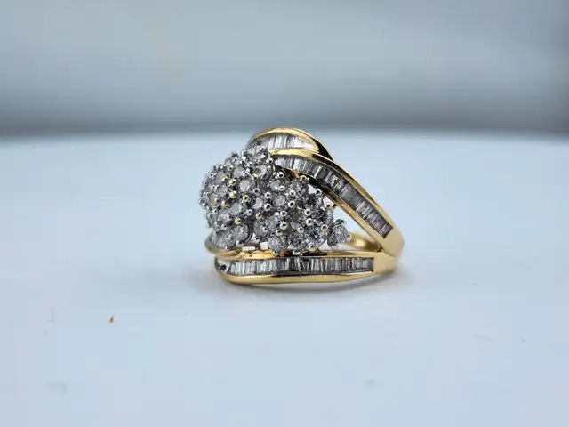 10 Kt. Yellow Gold Cluster Ring - 2.00 ct. (#7522) - Photo 5