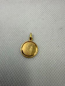 18K Gold Virgin Mary Pendant