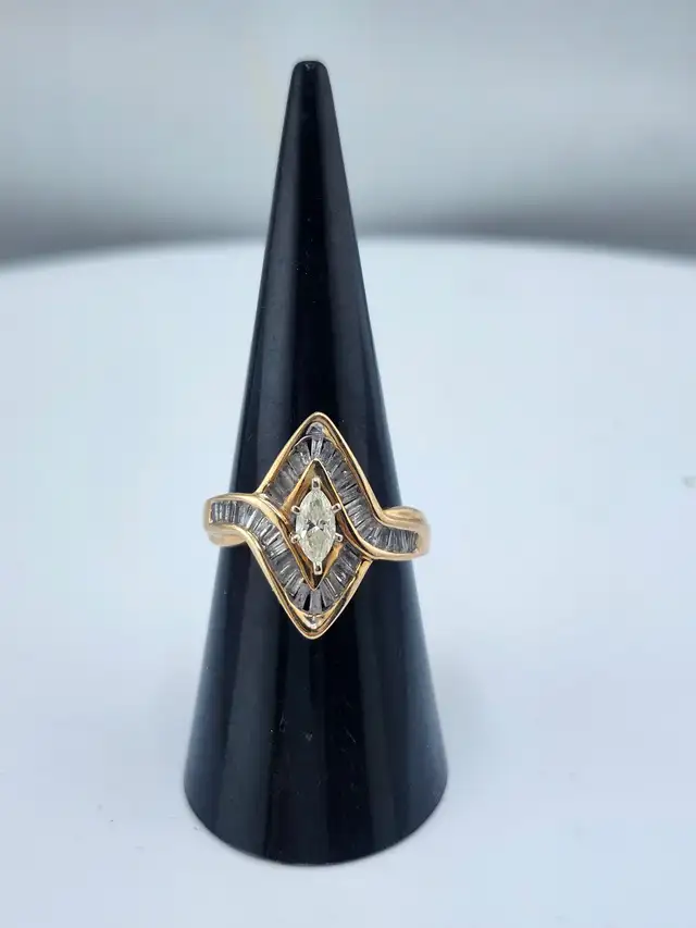 10 Kt. Yellow Gold Cast Fashion Ring - 1.43ct. (#7521)