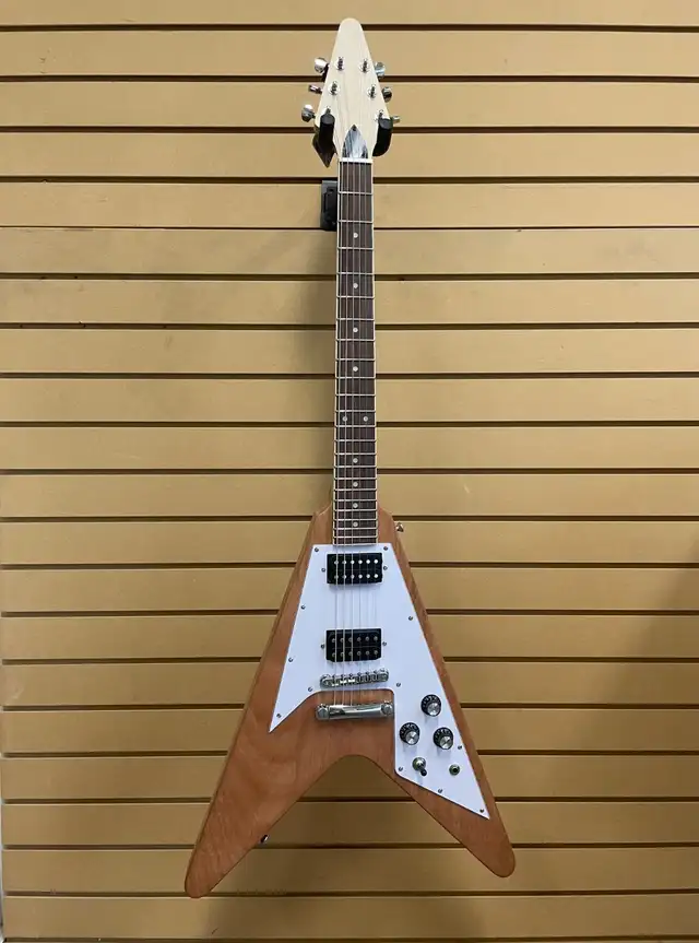 Electric Guitar Flying V Natural