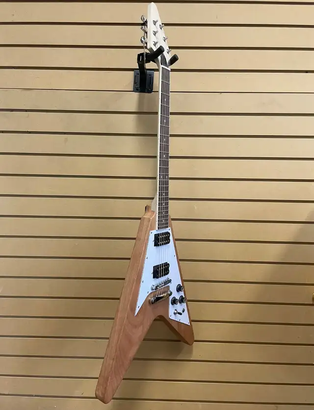 Electric Guitar Flying V Natural - Photo 2