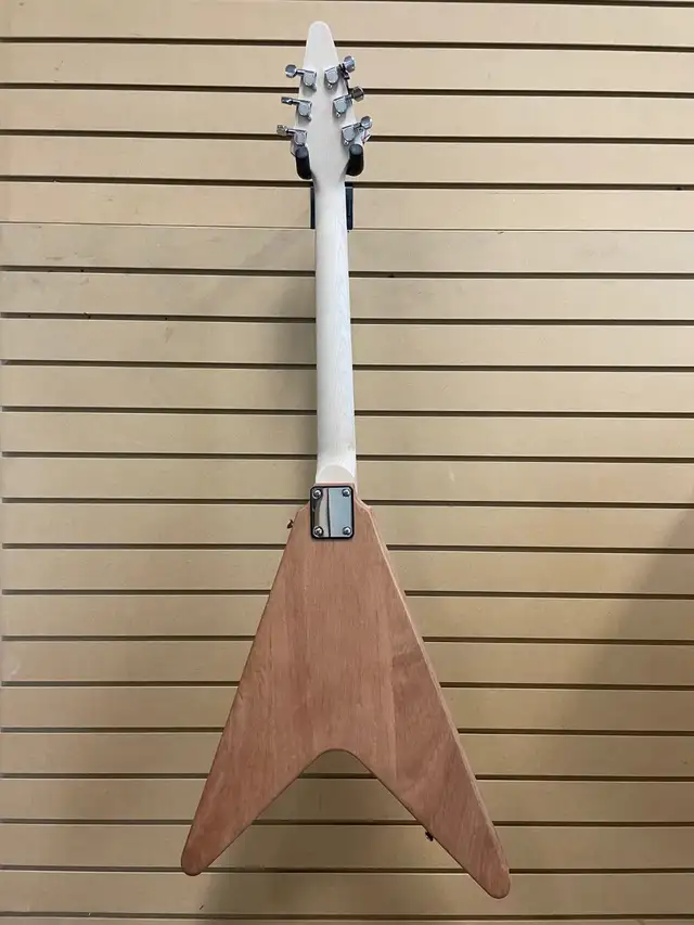 Electric Guitar Flying V Natural - Photo 3