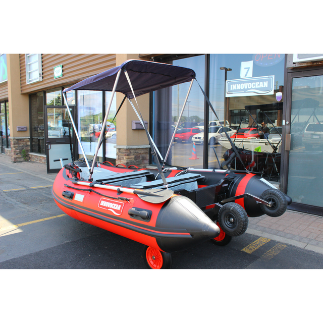 12 ft Inflatable Boat Heavy Duty PVC, Aluminum Floor, Full Cover - Photo 7