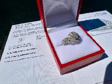 #832 - 14kt White Gold, 1.00 CTW Diamond Cluster Ring, Size 7