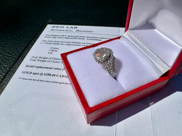 #832 - 14kt White Gold, 1.00 CTW Diamond Cluster Ring, Size 7 - Photo 3
