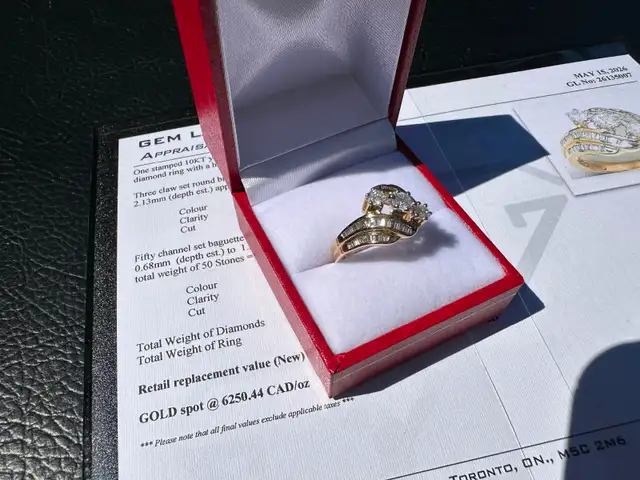 #830 - 10kt Yellow Gold, .86 CTW Custom Diamond Ring, Size 7