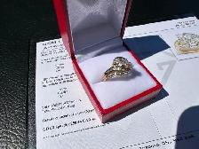 #830 - 10kt Yellow Gold, .86 CTW Custom Diamond Ring, Size 7