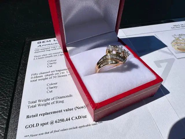 #830 - 10kt Yellow Gold, .86 CTW Custom Diamond Ring, Size 7 - Photo 3