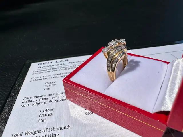 #830 - 10kt Yellow Gold, .86 CTW Custom Diamond Ring, Size 7 - Photo 4
