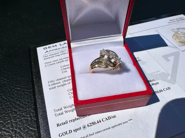 #830 - 10kt Yellow Gold, .86 CTW Custom Diamond Ring, Size 7 - Photo 6