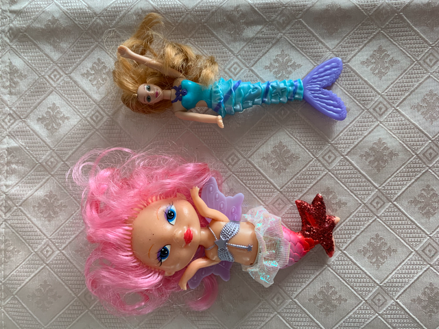 2 POUPÉES NEUVES UNIQUES SIRÈNE MOBILES 6'HAUT: $5.00 CHACUNE - Photo 2
