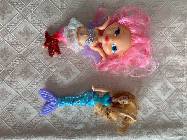 2 POUPÉES NEUVES UNIQUES SIRÈNE MOBILES 6'HAUT: $5.00 CHACUNE - Photo 3
