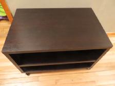 TABLE SALON/TV BOIS BARRURE SUR ROUES TABLETTE AJUSTABLE