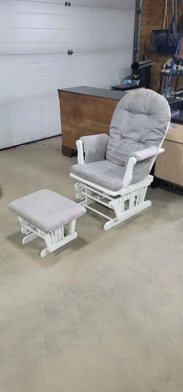 glider rocker with foot stool