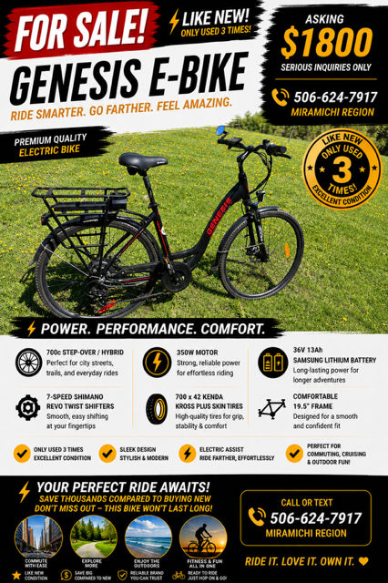 E-Bike Genesis for sale Miramichi NB