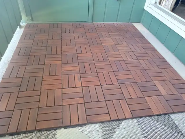 Hard Wood Deck Tiles 25 sq. ft.