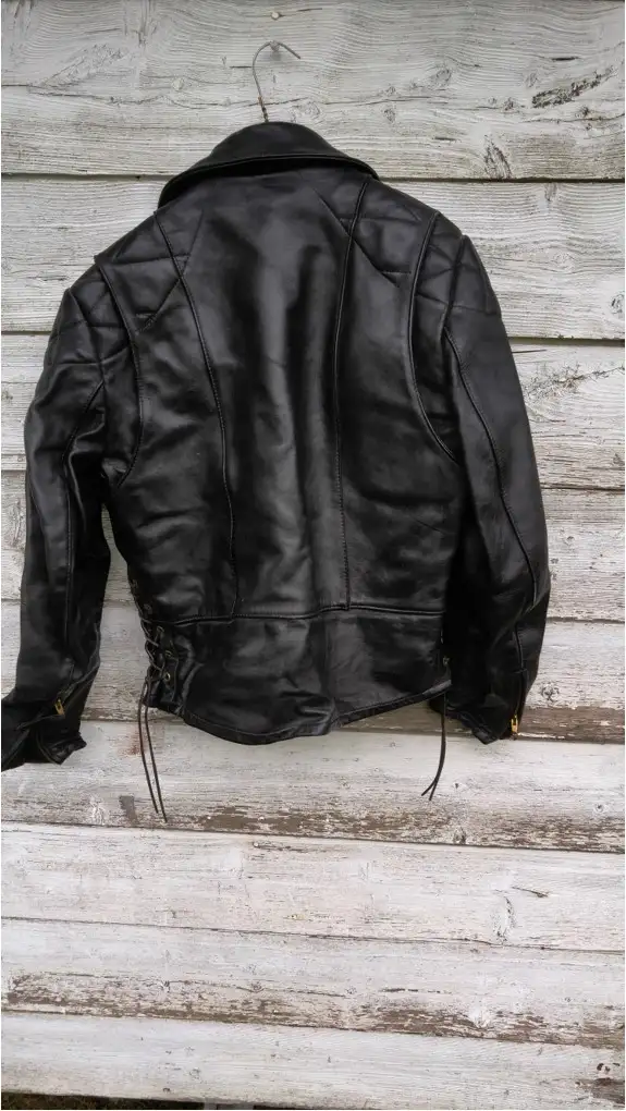MENS LEATHER MOTORCYCLE RIDING JACKET - Photo 3