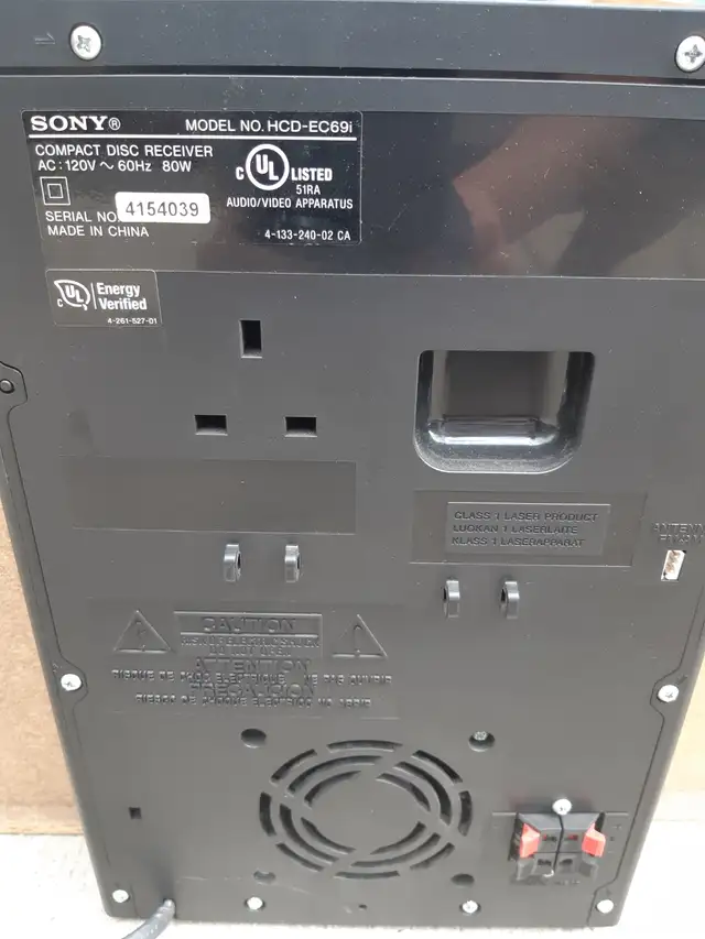 SONY MINI HI-FI SYSTEM MHC-EC691 WITH 2 SPEAKERS (Like New) - Photo 3