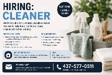 Hiring High Paying Cleaner