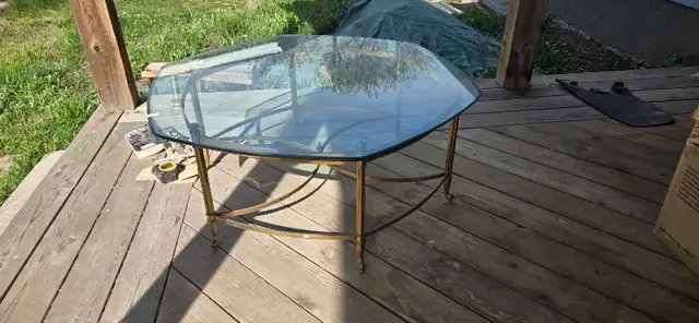 MCM Brass and Glass Coffee table