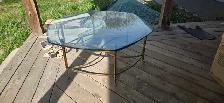MCM Brass and Glass Coffee table