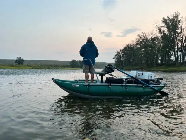 2 Man Pontoon Boat - Outcast PAC 1200