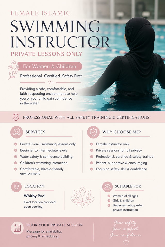 Female Islamic Swimming Instructor