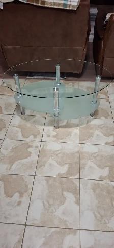 Glass coffee table