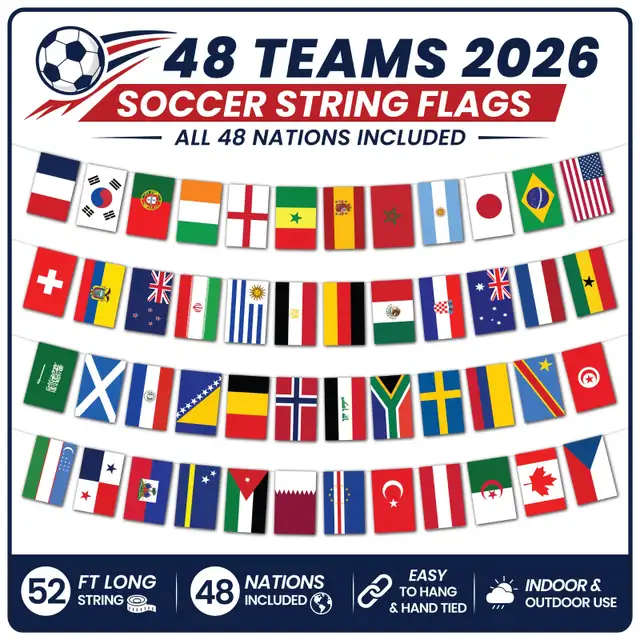 2026 World Cup String Flags Bunting Pennants - Photo 5