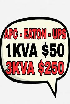 apc ups 1kva $50 3 kva $250 200  ups apc eaton 200  apc pdu  tri
