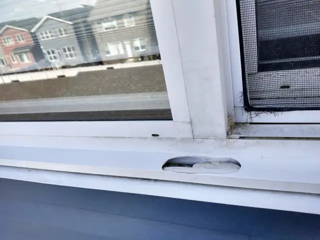 Vinyl Window Frame and glass repair after the hail damage - Photo 7
