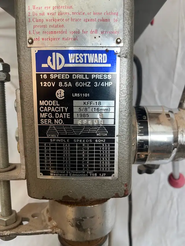 WESTWARD Drill Press - Photo 2