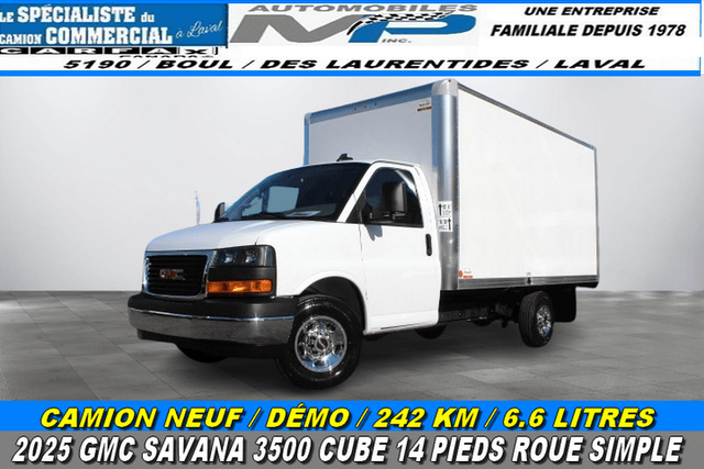 2025 GMC Savana CUBE 14 PIEDS ROUE SIMPLE / 6.6 LITRES / CAMION