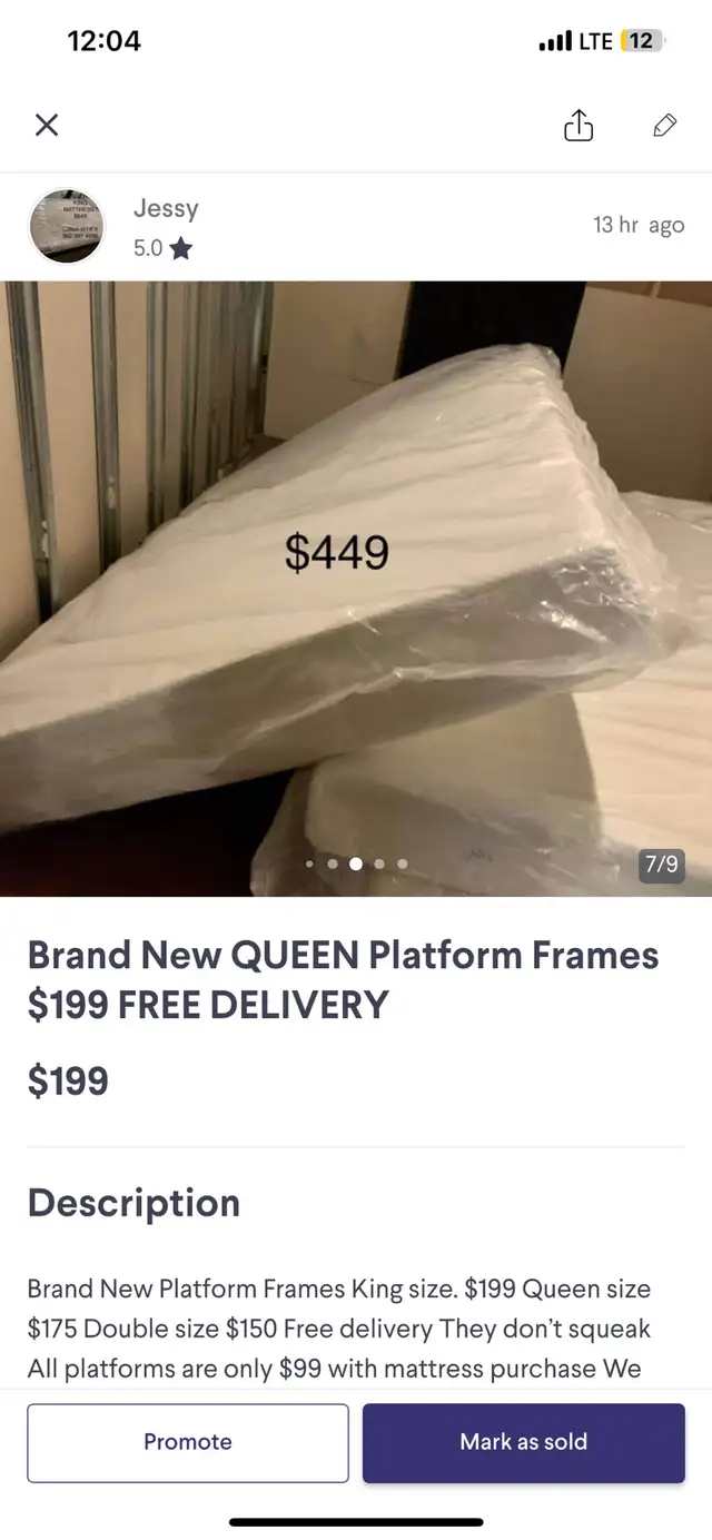 Brand New QUEEN Mattress $349 Platform $99 Free Delivery - Photo 8