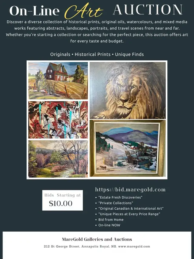 MAREGOLD ONLINE ART AUCTION — CLOSING TONIGHT!