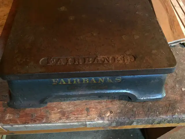 Fairbanks 300# industrial platform scale-original  unrestored - Photo 5