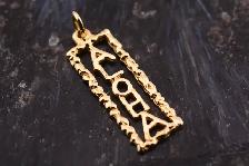 14K ALOHA PENDANT